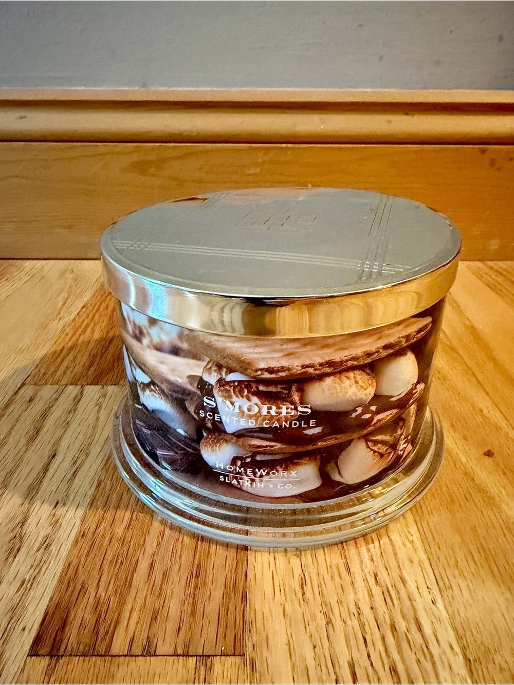 Smores Slatkin Candle. 18 oz 4-Wick Glass Jar Candle. Brand New
